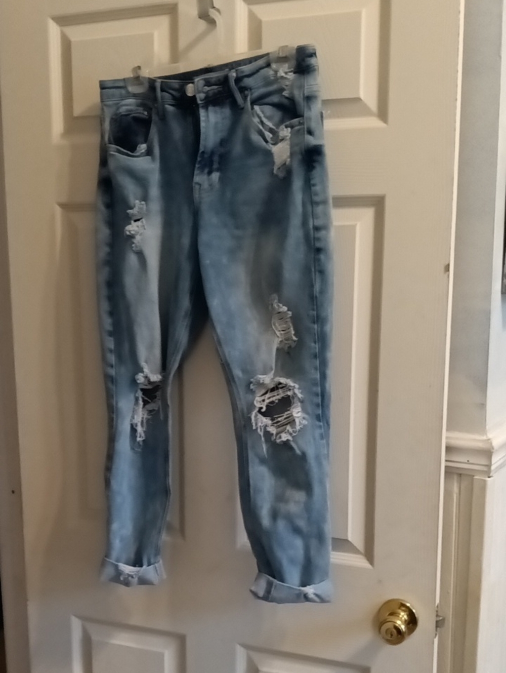 Almost Famous Light Wash Distressed Boyfriend Jeans
